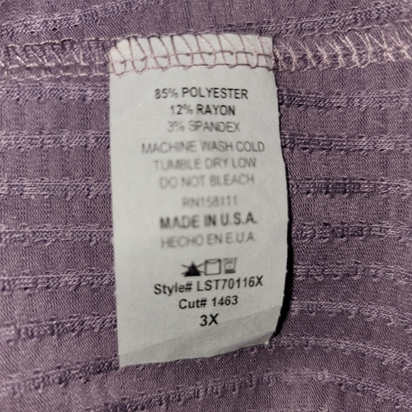 NEW NWOT LIVD Carmen Purple Ashe Top & Midi Skirt Set Size 3XL - Picture 8 of 8